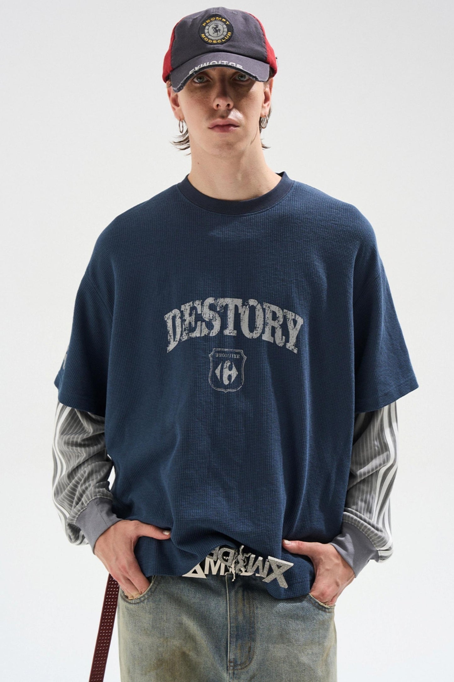 Fake Two Mottled T-Shirt