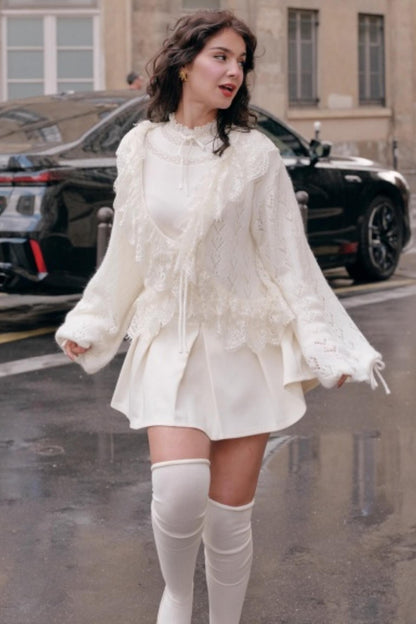 Moonlight Lace Knit Top Set-Up