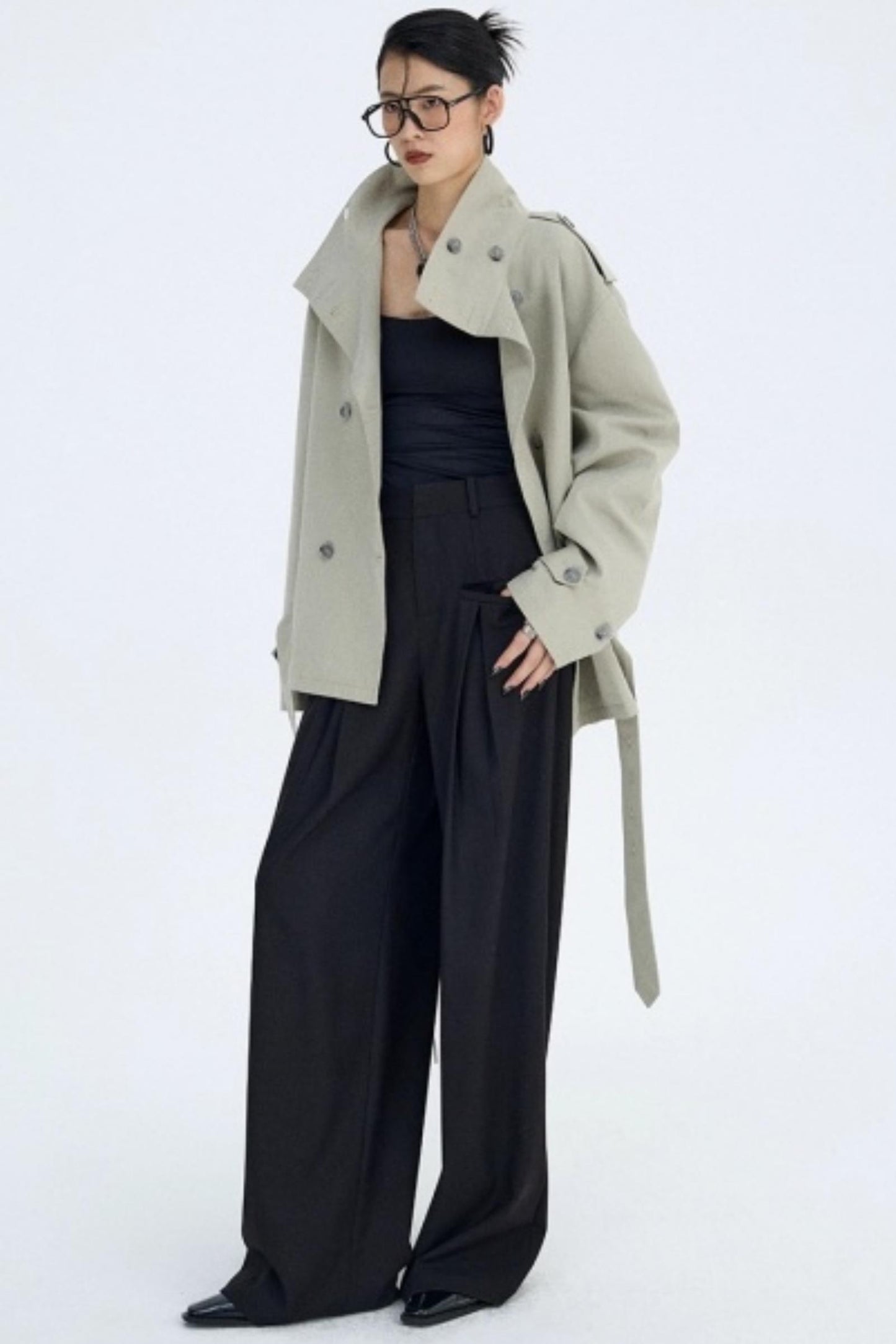 Intellectual Black Pleated Pants