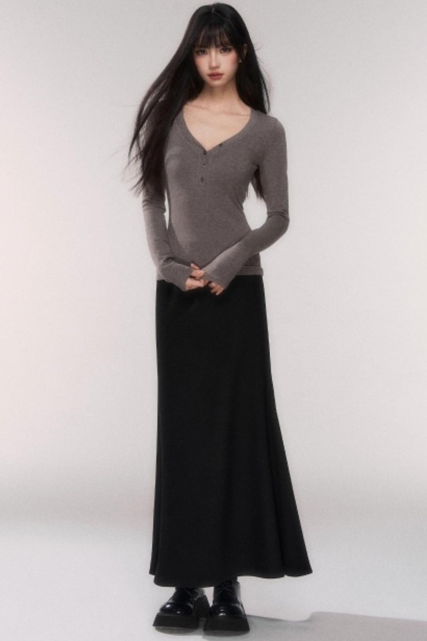 Knitted Waist-Cinching Top