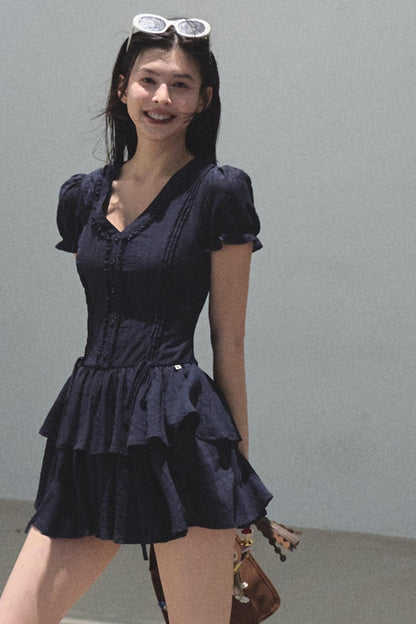 Blue Hour V-neck Dress