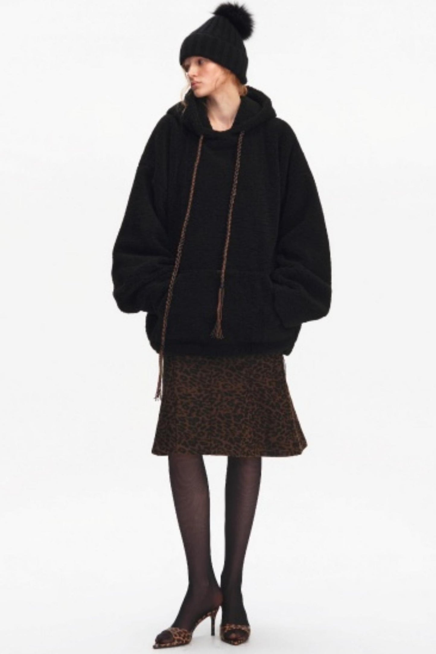 Leopard Print Fishtail Skirt