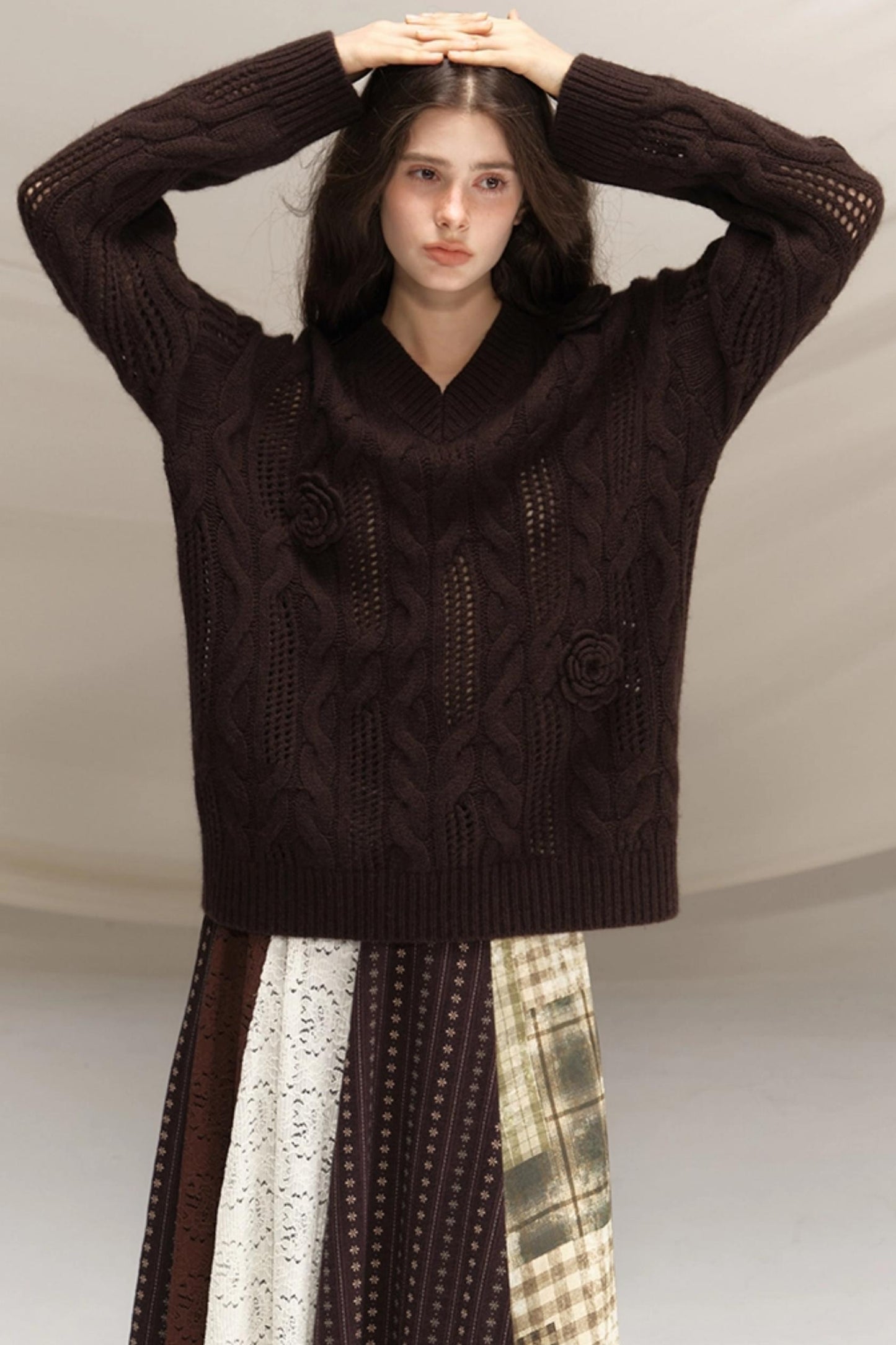 Raccoon Wool Crochet Sweater