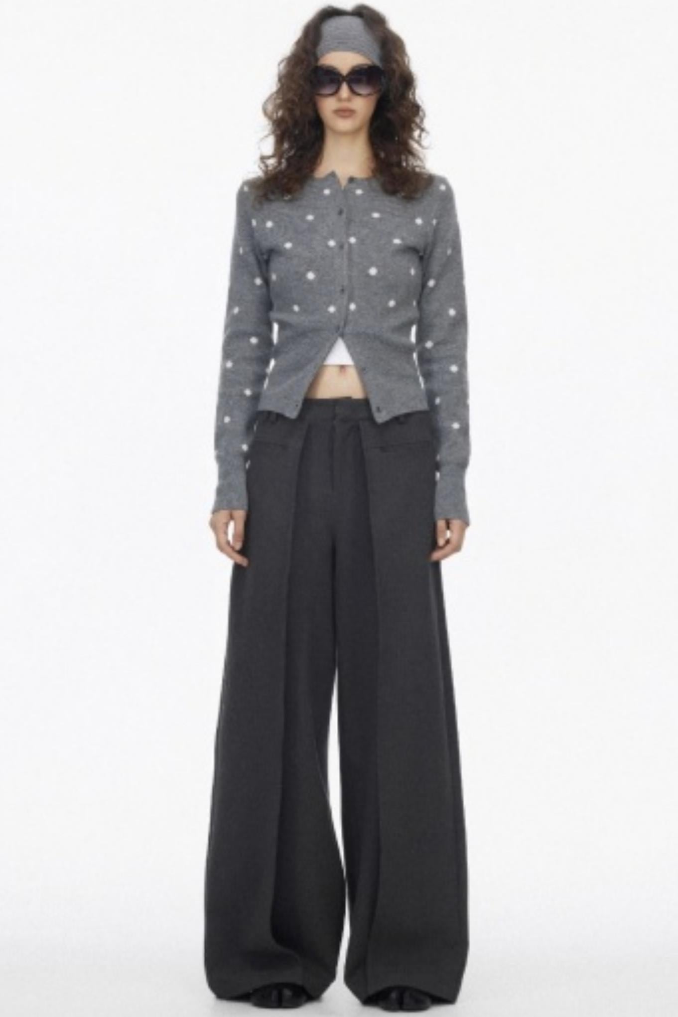 Vintage Polka Dot Slimming Cardigan