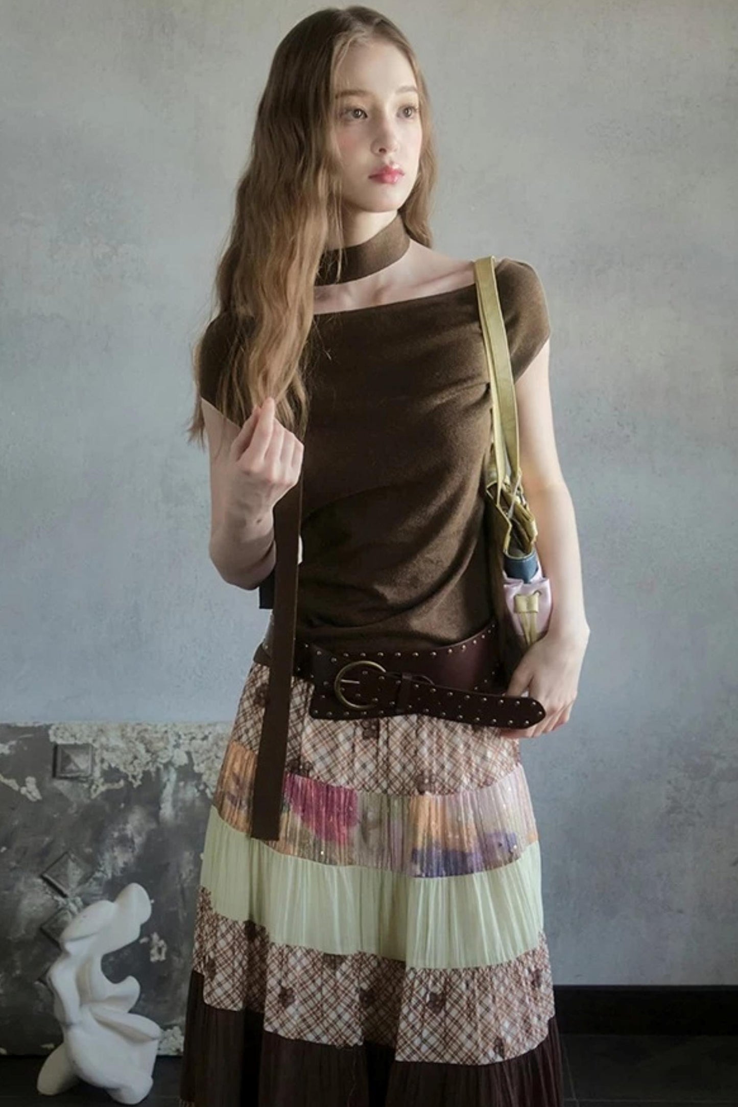 Bouguereau Art Color Block Skirt Set-Up