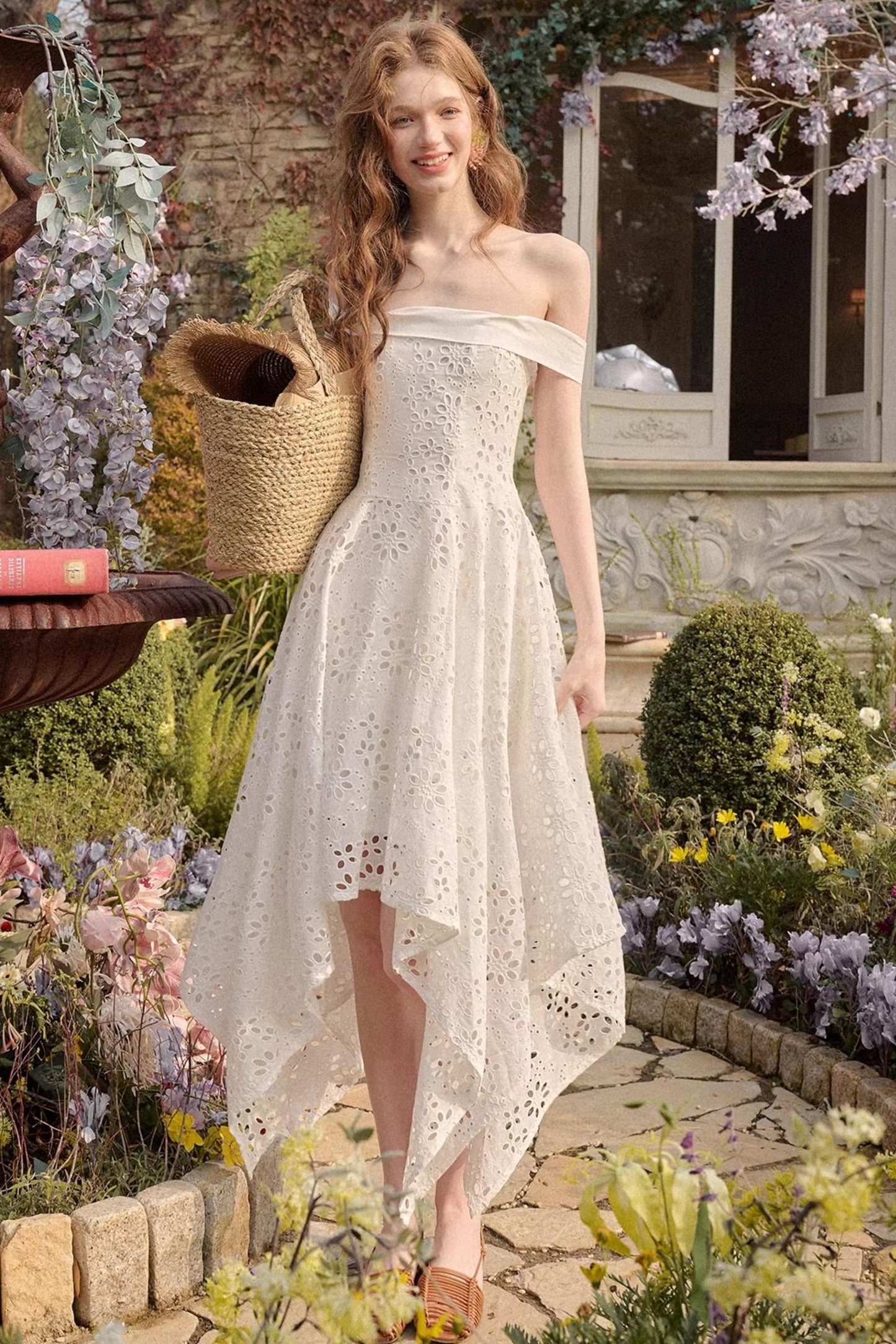 Milky Way Asymmetrical White Dress