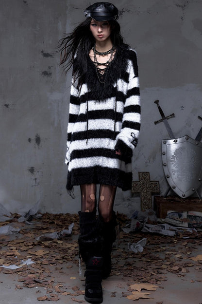 Vintage Street Punk Long Sweater