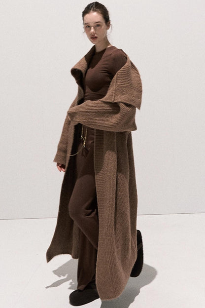 Soft Crew Neck Knitwear Bootcut Trouser Set-Up