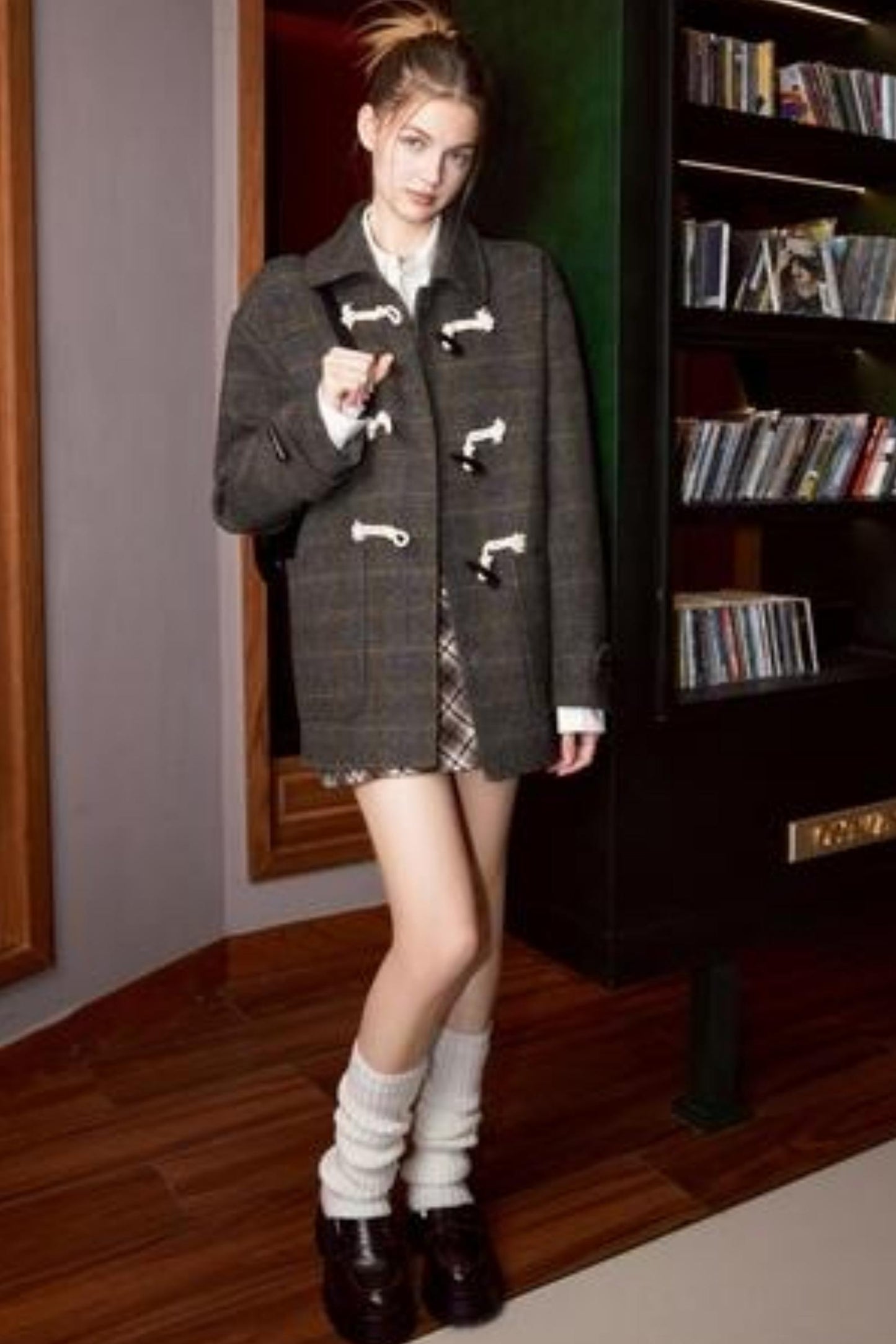 Plaid Tweed Mini Skirt