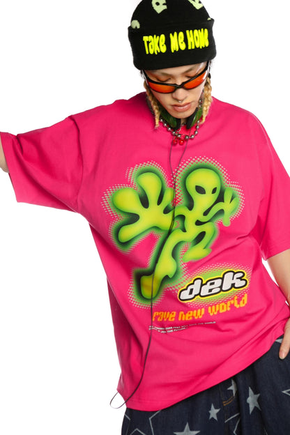 Retro Alien Streetwear Oberteil 