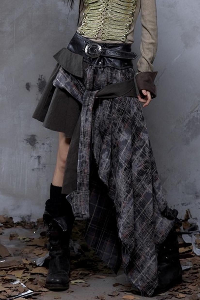 Vintage Punk Plaid Skirt
