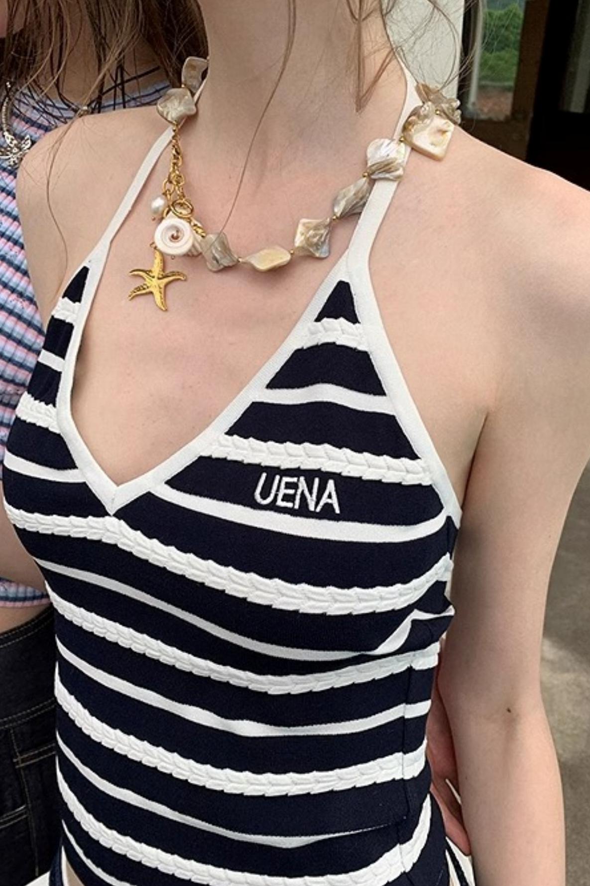 Uena Striped Suspender Set