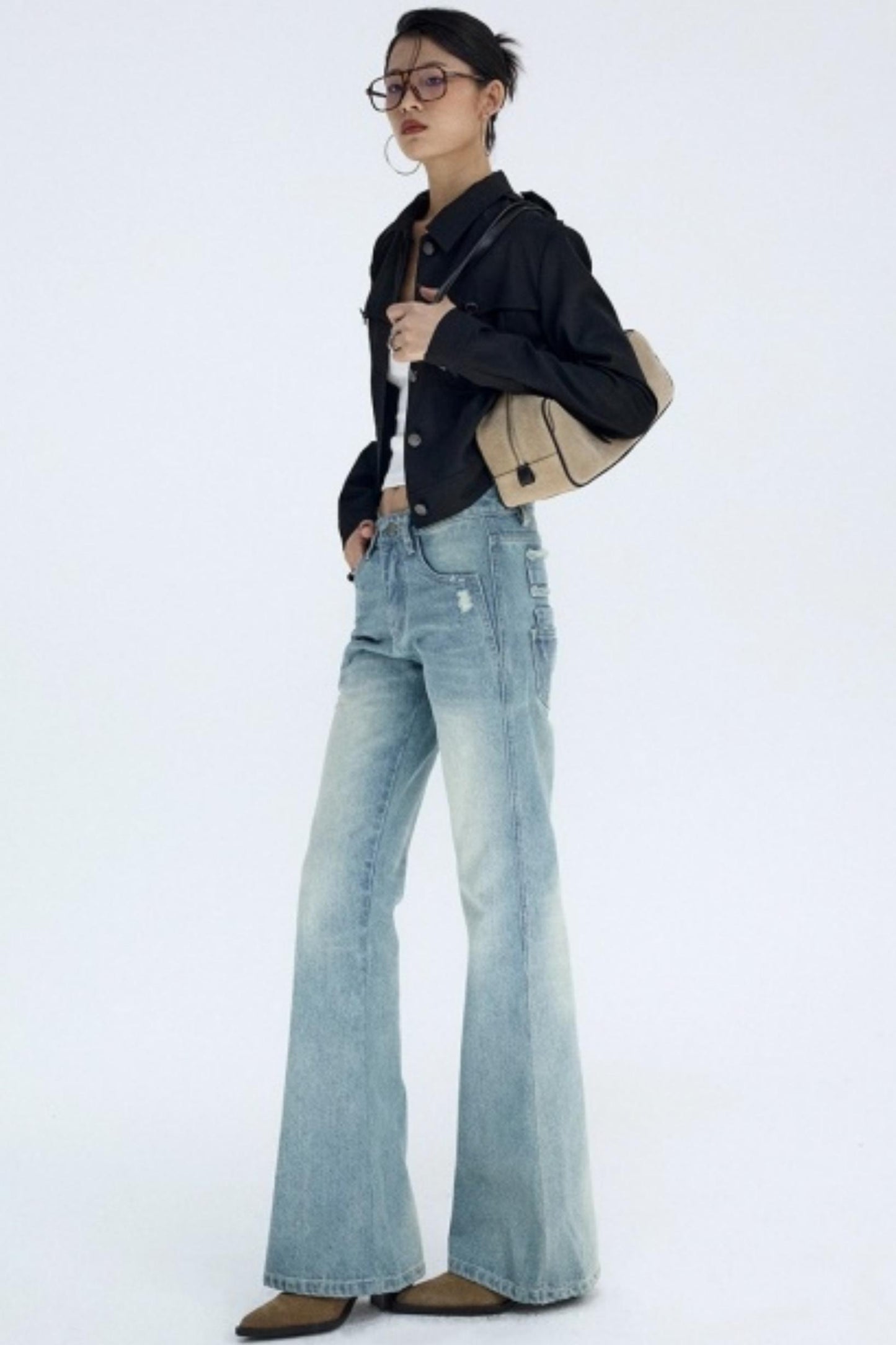 Black Fleece-Lined Workwear Jacket