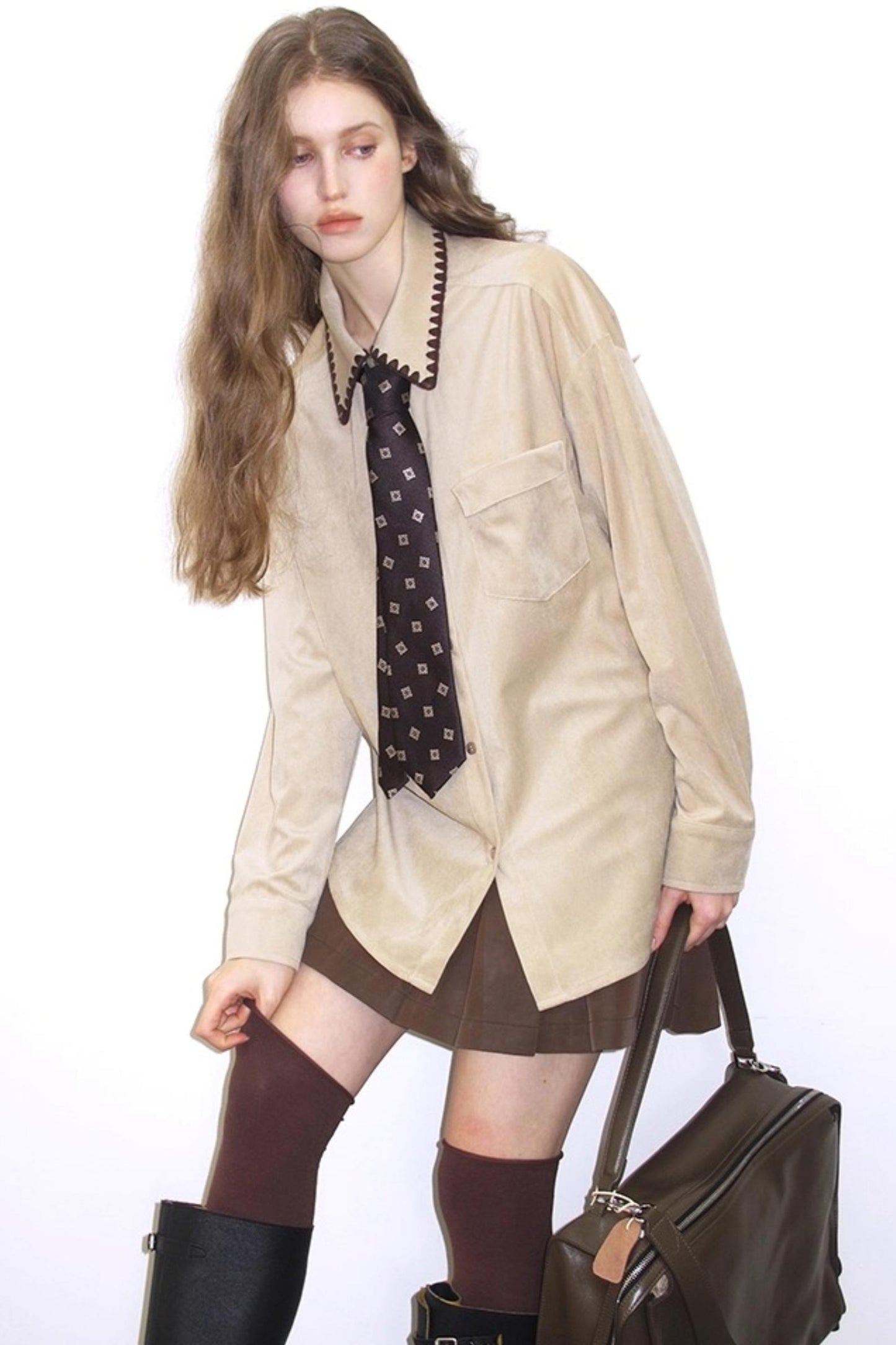 Shell-Edged Corduroy Winter Shirt