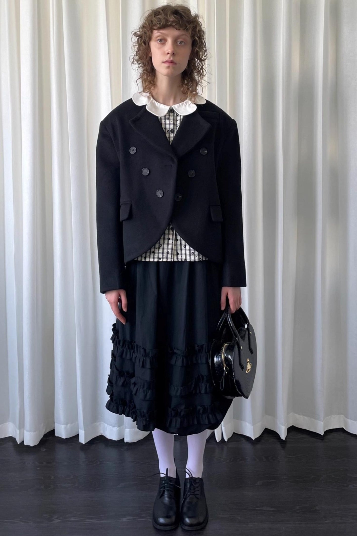 Puff Jacquard Plaid Shirt