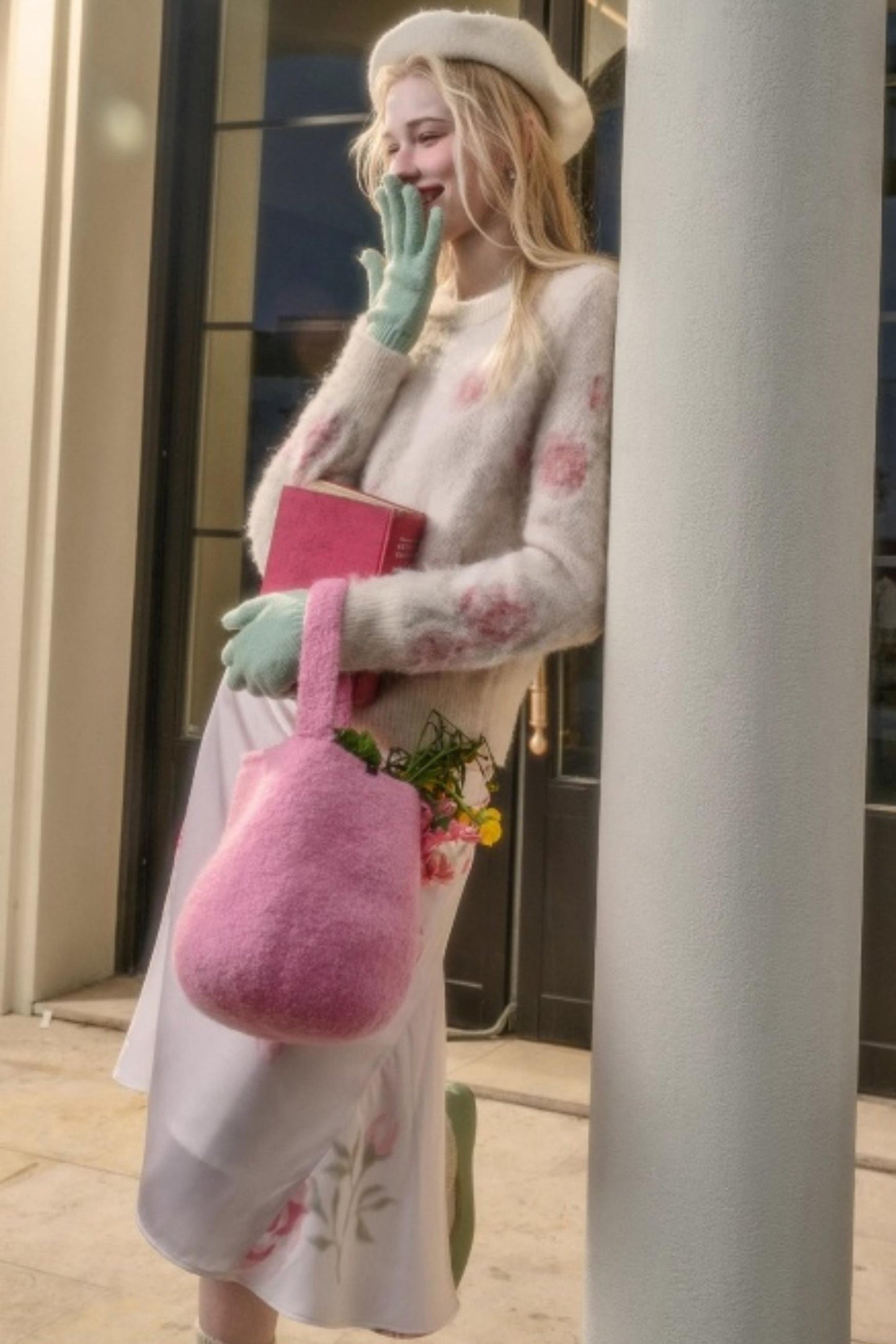 Milky Way Wool Sweater Skirt Set-Up