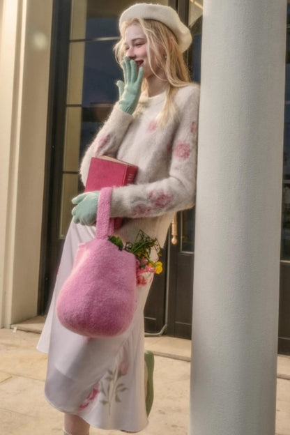 Milky Way Wool Sweater Skirt Set-Up