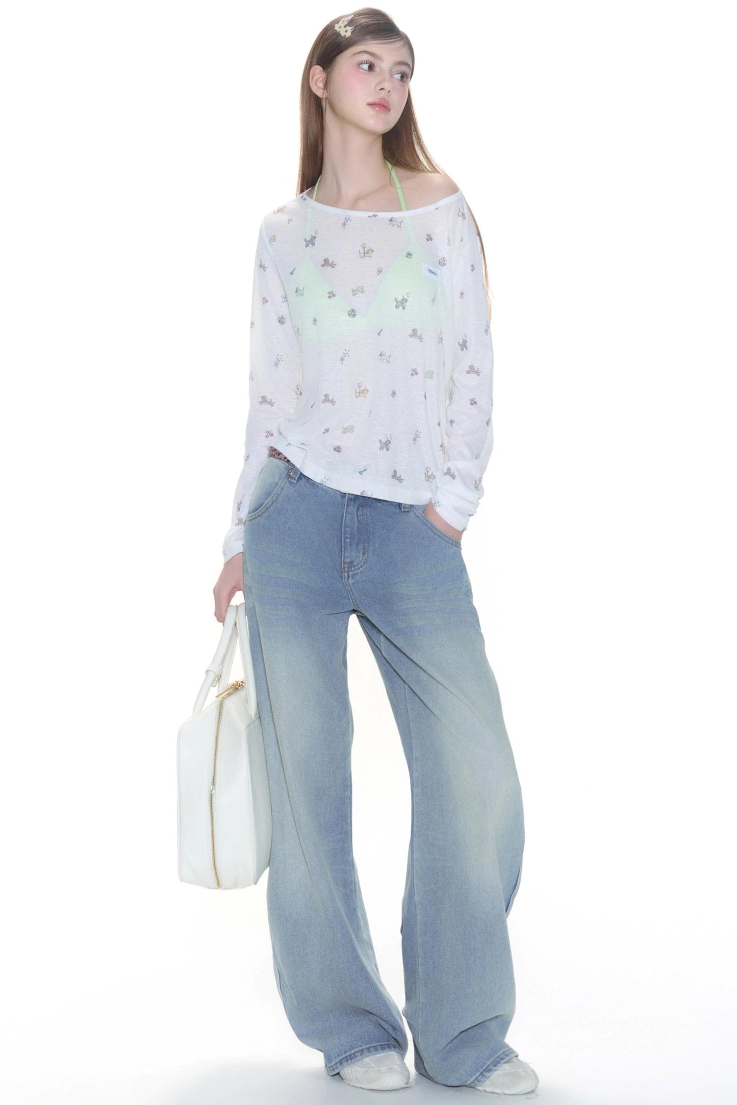 Long Sleeves Smock Top