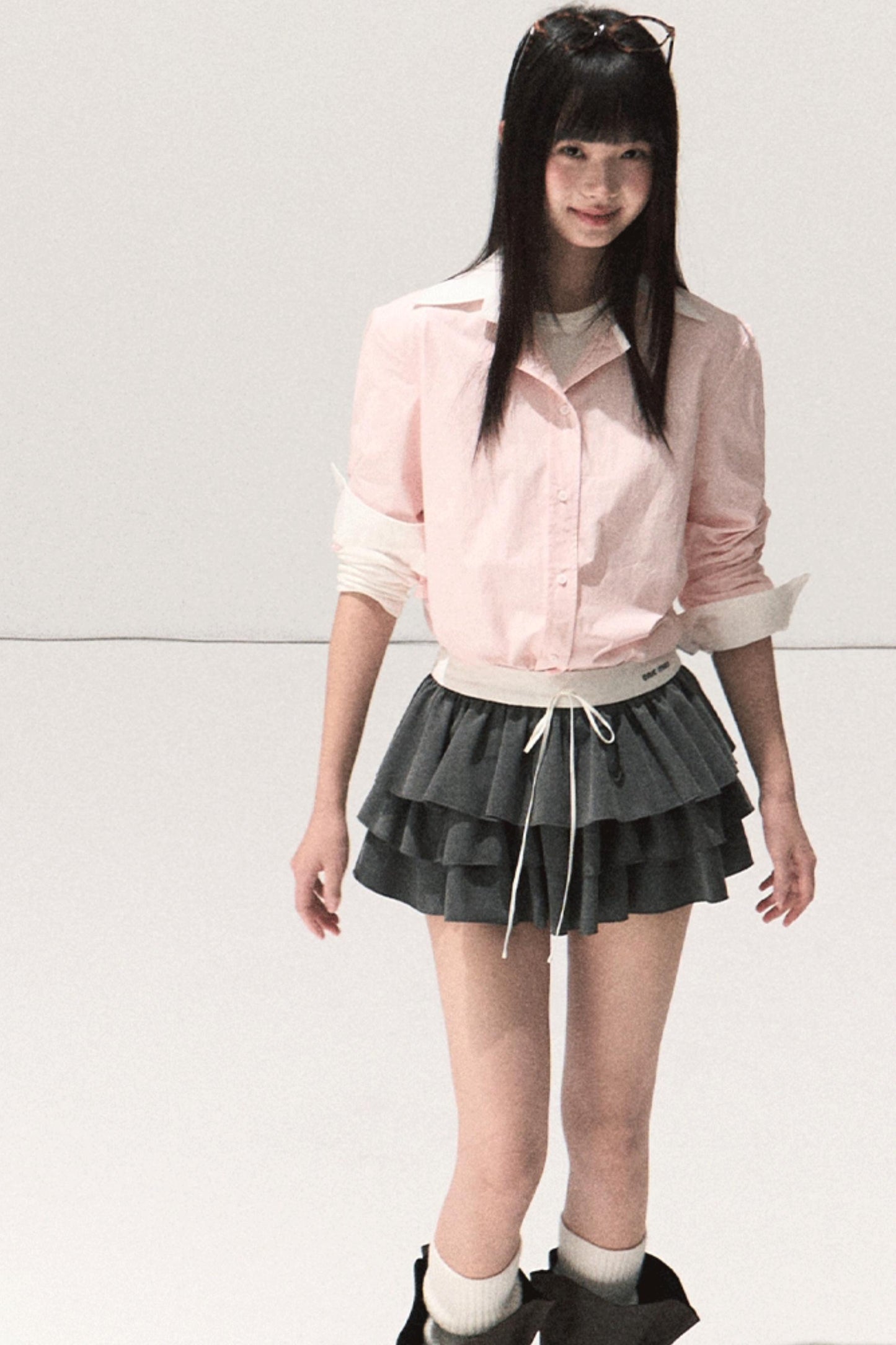 Good Weather Lace Slim Waist Long Sleeve T-Shirt