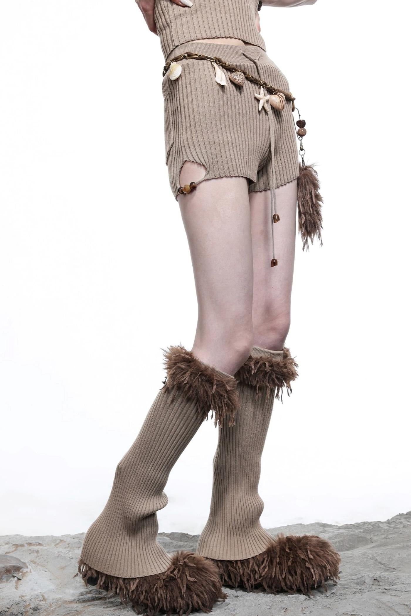 Convincing Wool Knit Halterneck Set-Up