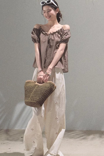 Summer Breeze Bubble Sleeve Top