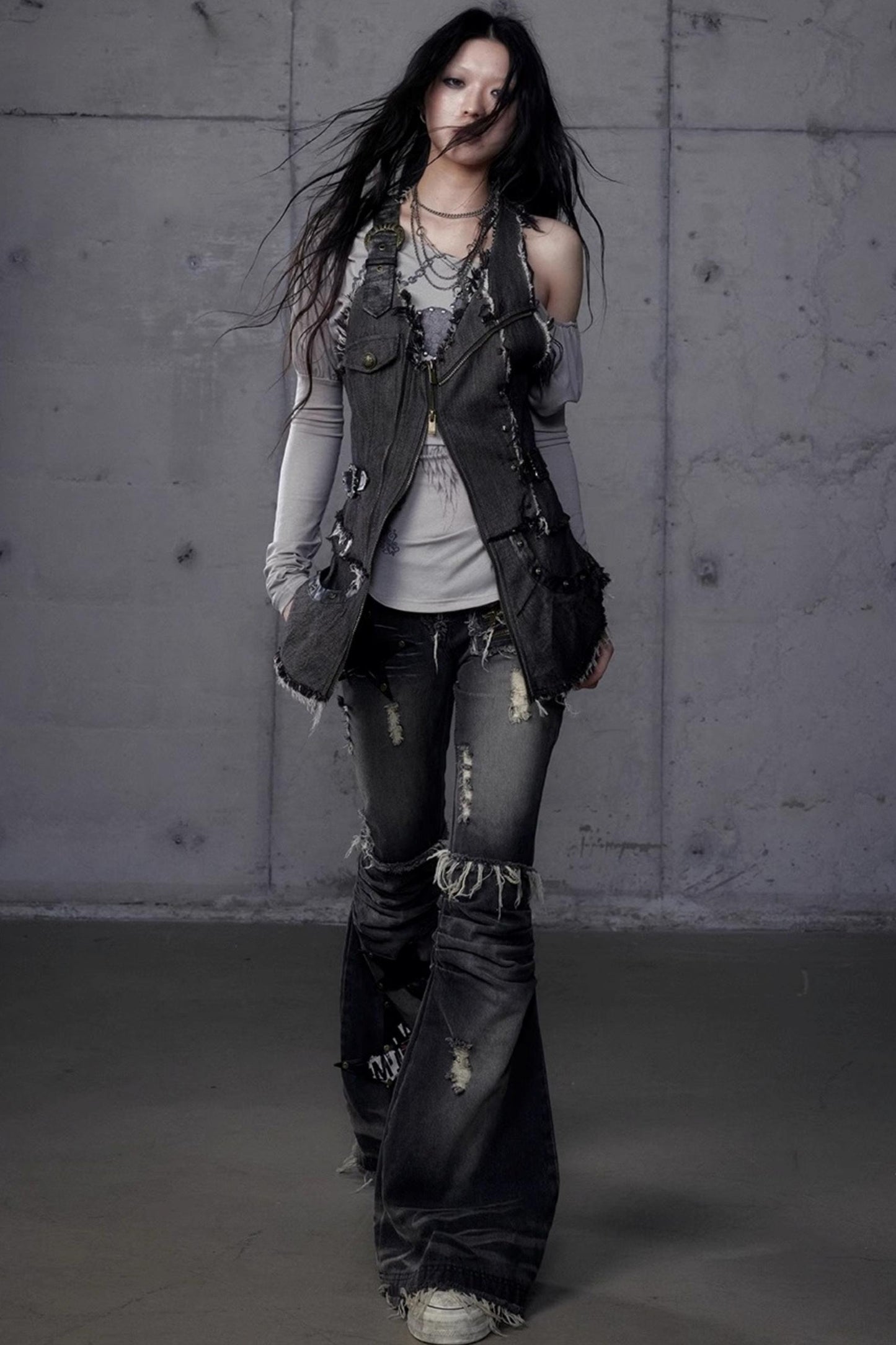 Workwear Waist Denim Vest