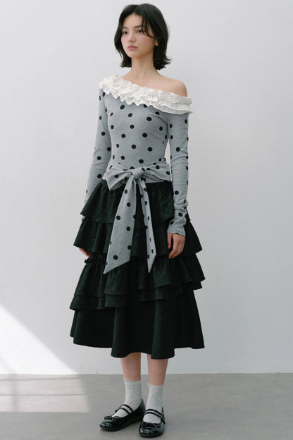 Vintage Flower Puffy Skirt