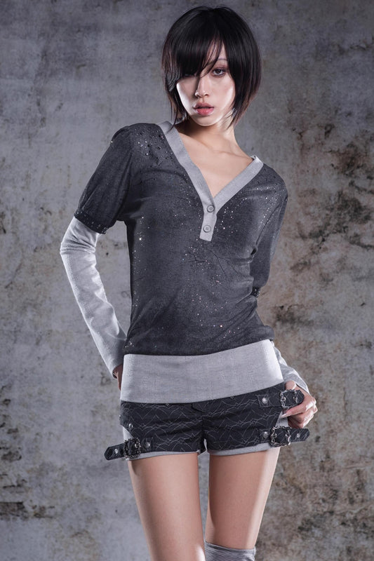 Original V-Neck Knitted Top