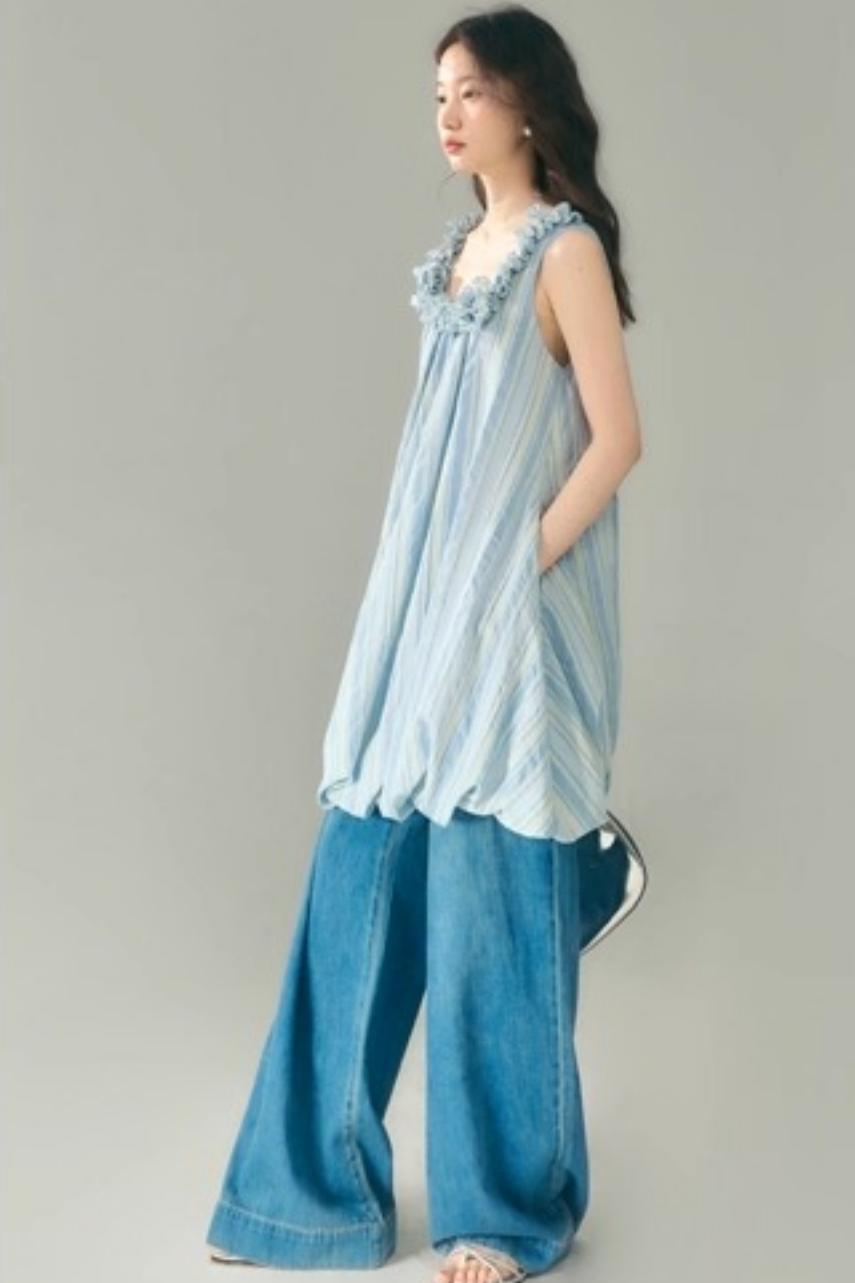 U-Neck Embroidered Dress