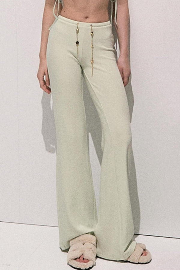 Soft Crew Neck Knitwear Bootcut Trouser Set-Up