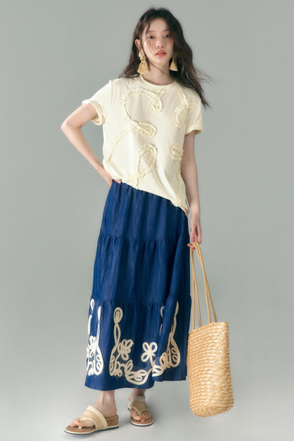 Wind Vines Flower Shell Pendant Vest Set-Up