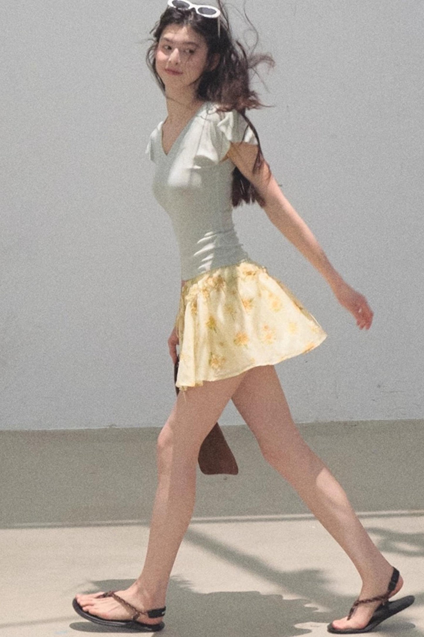 Embroidered Lyocell Puffy A-Line Skirt