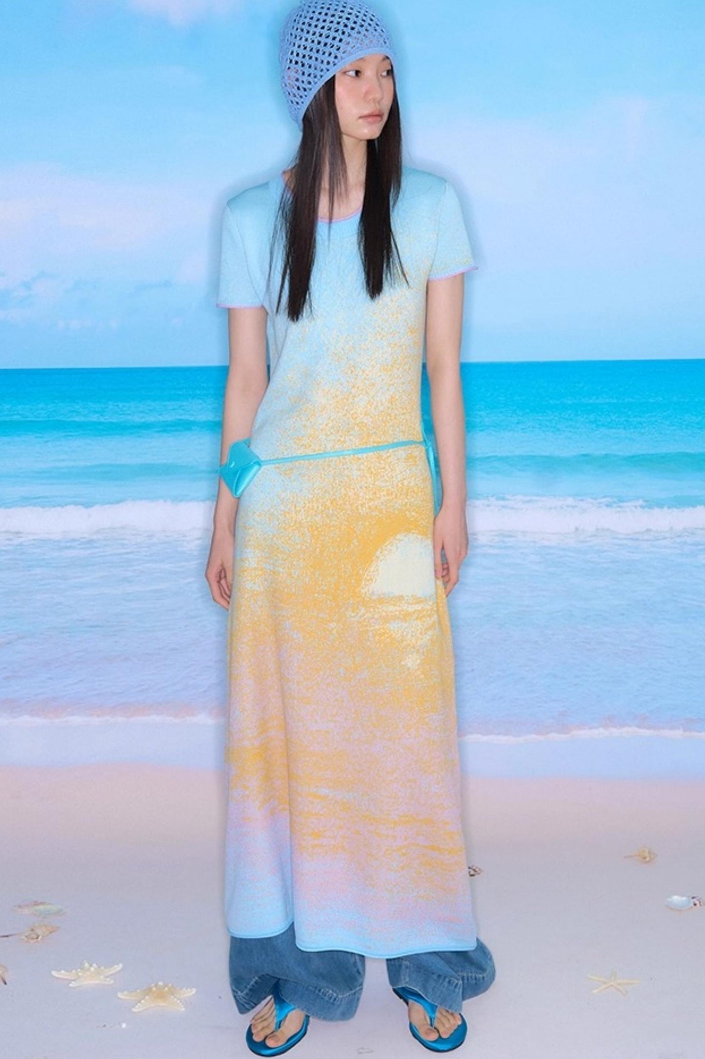 Hand-Painted Knit Dress