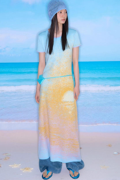 Hand-Painted Knit Dress