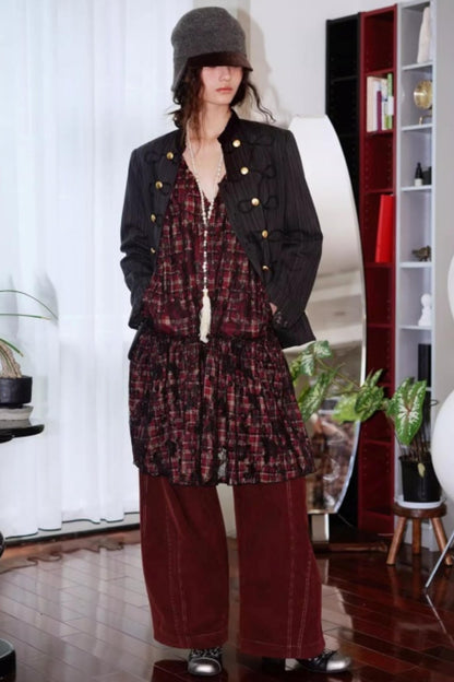 Vintage Suede Sleeveless Dress