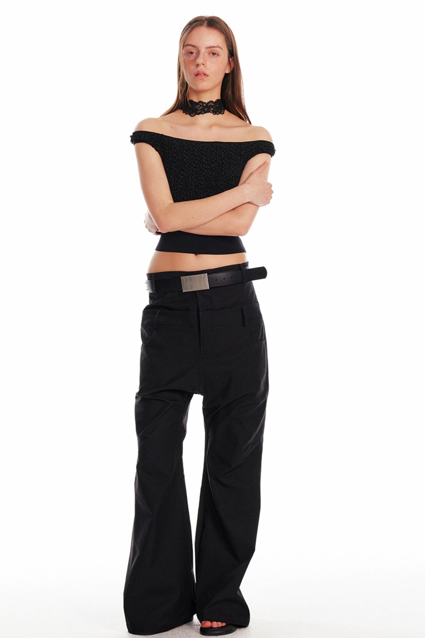 Chic One-Shoulder Silk Blouse