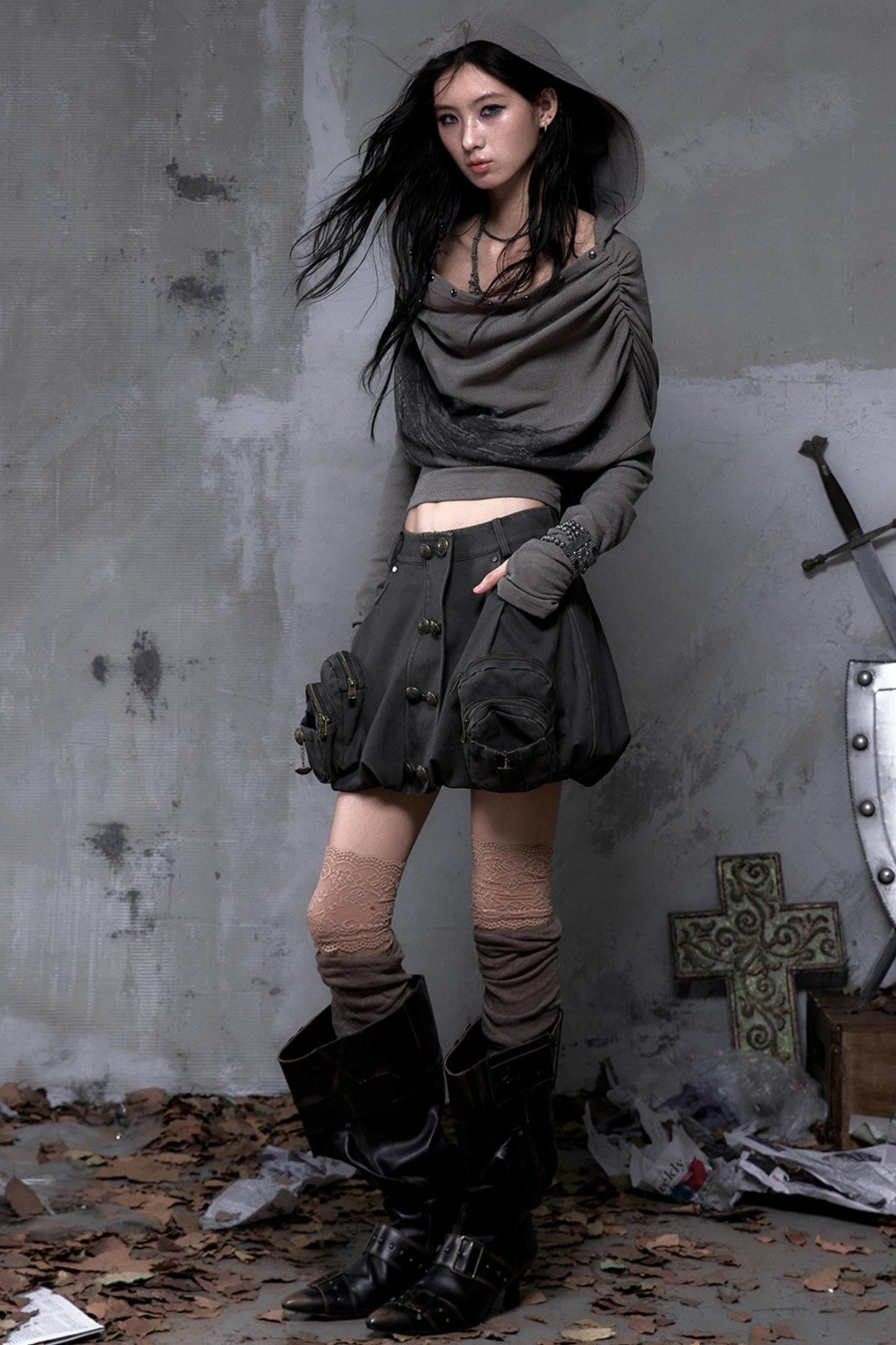 Court Street Leather Skirt