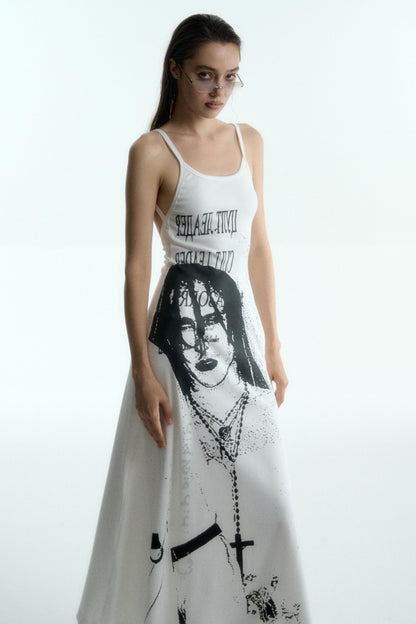 Spicy Halter Rhinestone Maxi Dress