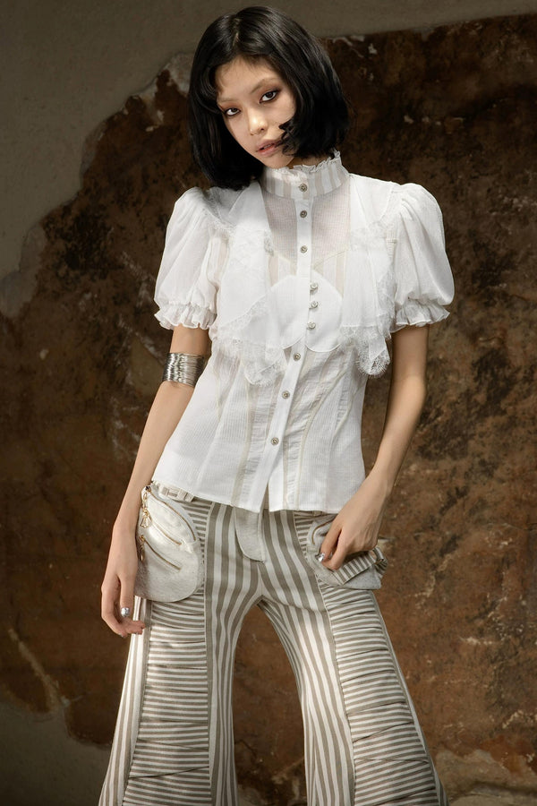 Retro Palace Puff Sleeve Blouse