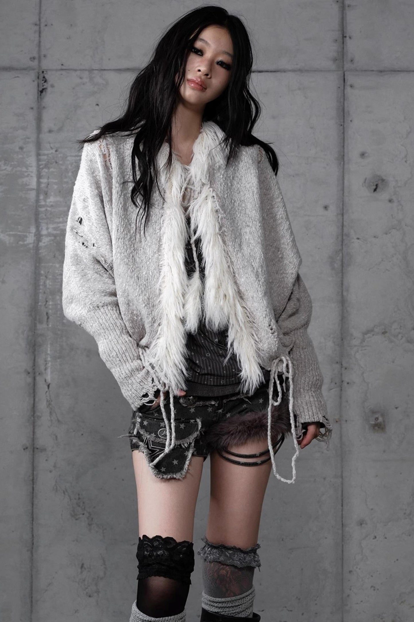 Lazy Vintage Hooded Sweater Coat