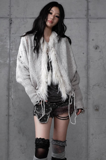 Lazy Vintage Hooded Sweater Coat