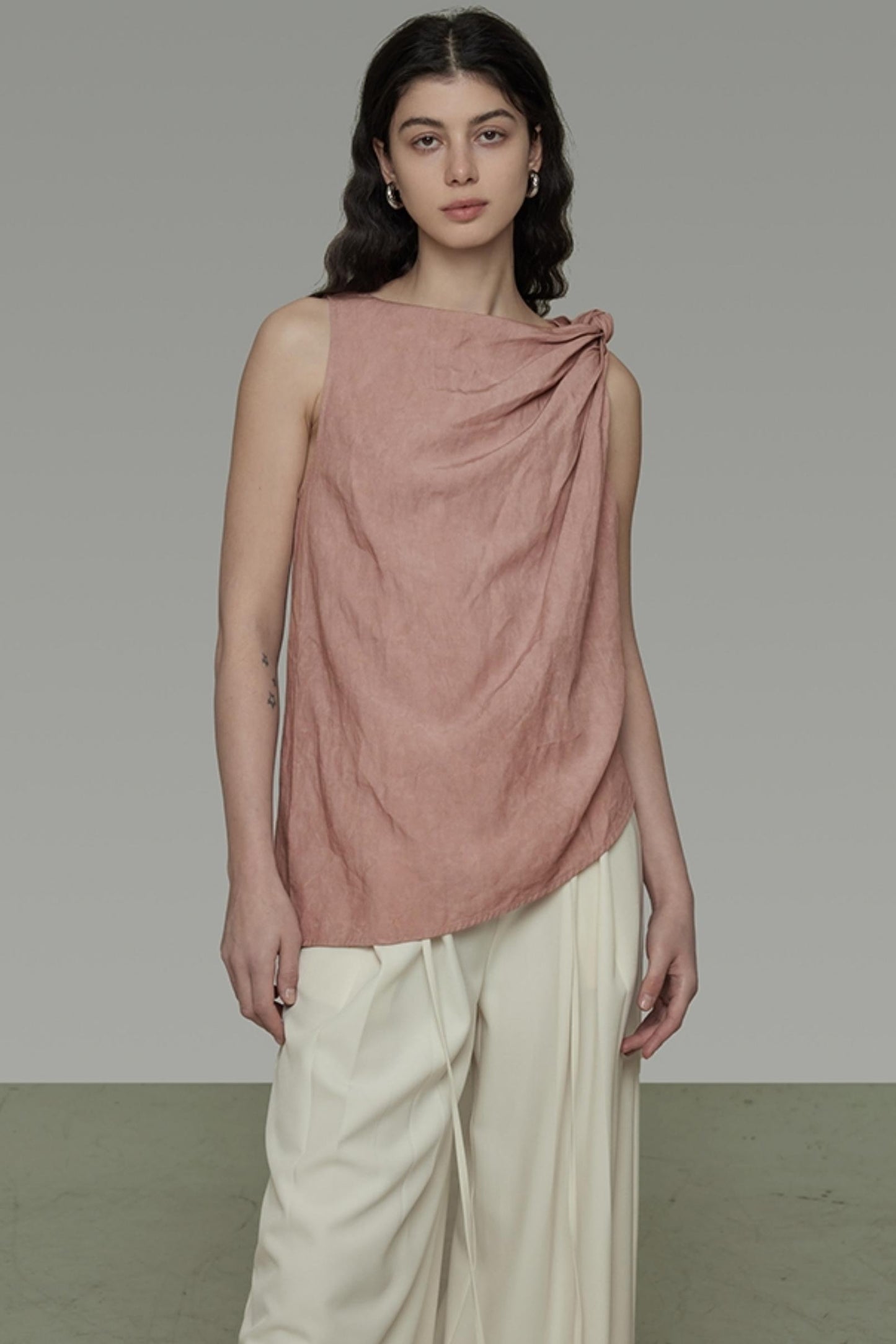 Twisted Pink Sleeveless Camisole