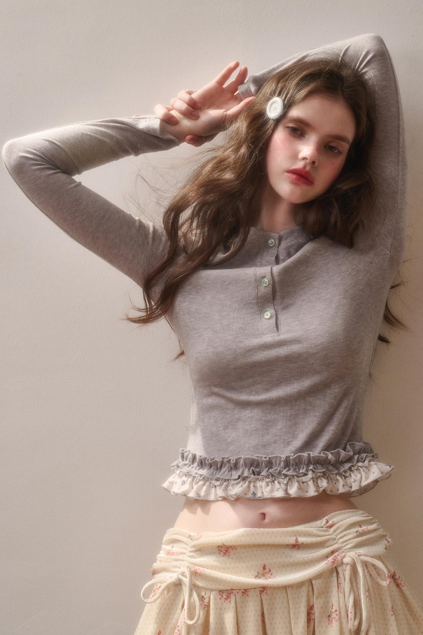 Milky Way Cotton Lace Top