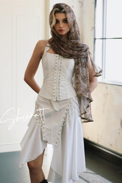 Strappy Flare Skirt Set