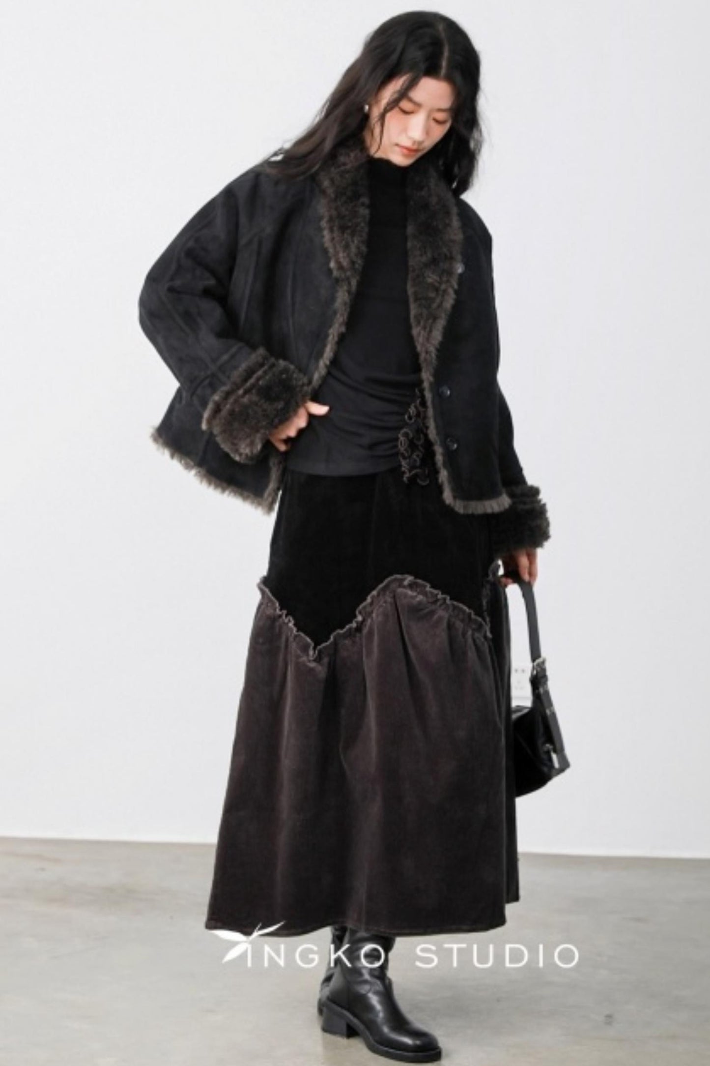 Dark Night Ruffle Top