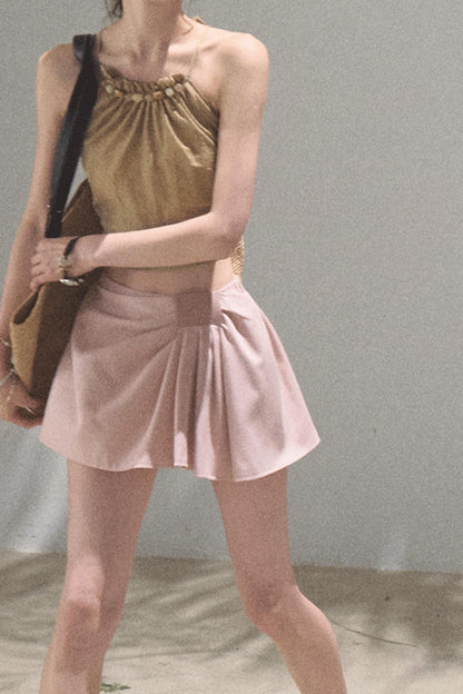 Floral Lace-Up Camisole