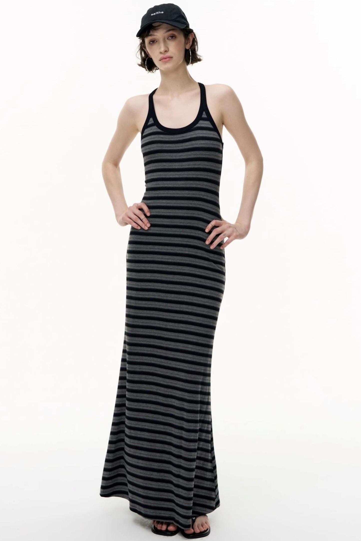 Tencel Striped Camisole Slim Dress