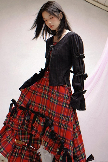 Happy Birthday Polka Dot Red Checkered Shirt