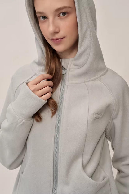 Double-Sided Fleece Hooded Jacket Set-Up