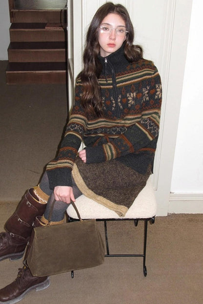 Fireplace Night Wool Sweater Set-Up